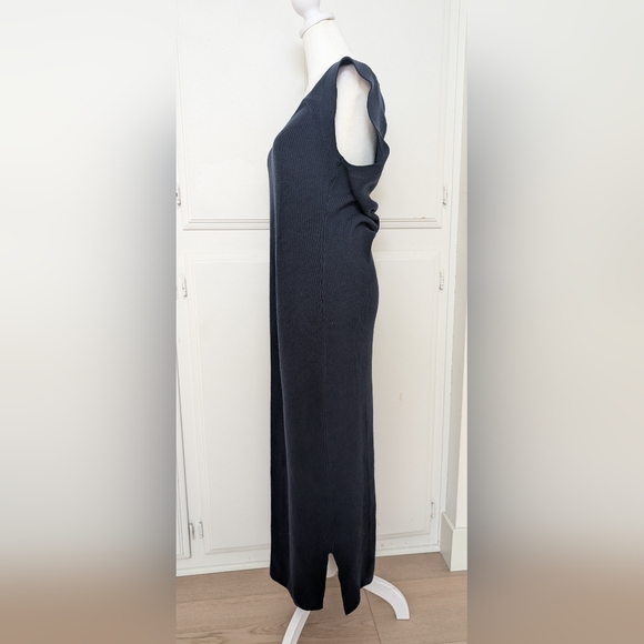 NWT Women's J Crew Sleeveless Ribbed Sweater Dress Navy Blue Size Large - Picture 3 of 6